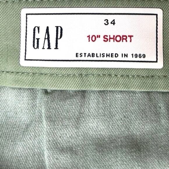 NWT Gap Men’s 10” Vintage Chino Shorts Twig Size 34 - Picture 9 of 9